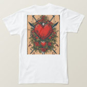 「ドラゴンユニセックスファイアTシャツでスタイルに火をつける Tシャツ (デザイン裏面)