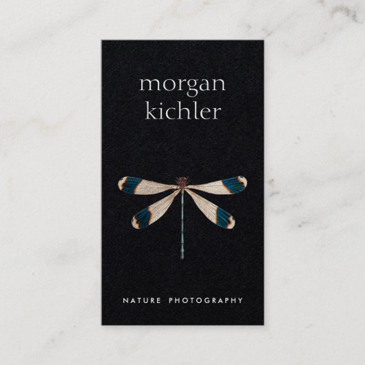 ドラゴンユニークフライ自然プロフェッショナルブラック 名刺 (正面)