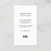 ドラゴンユニークフライ自然プロフェッショナルブラック 名刺 (裏面)