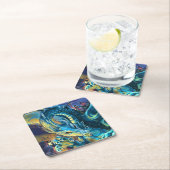 ドラゴンライダーとソルチェラー スクエアペーパーコースター (インサイチュ)