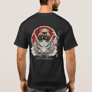 ドラゴンライダーサムライ武者Tシャツ | 日本 Tシャツ