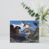 ドラゴンライダーレッド対グリーンバトル ポストカード (スタンド正面)