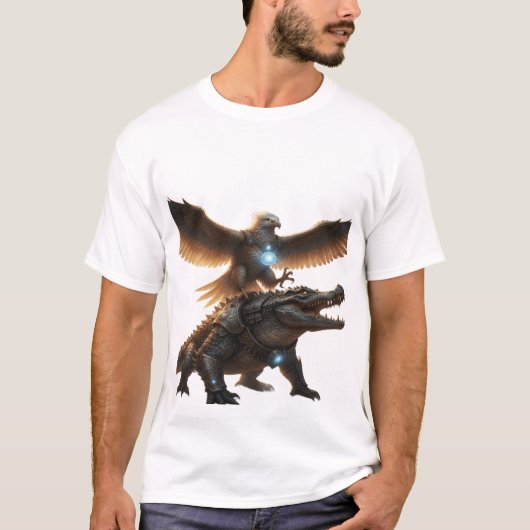 ドラゴンライダーTシャツ – 動きの中の力 Tシャツ (正面)