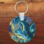 ドラゴンライダ絵を描ーアート キーホルダー (正面)