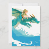 ドラゴンライドプールパーティー誕生日招待状 招待状 (裏面)