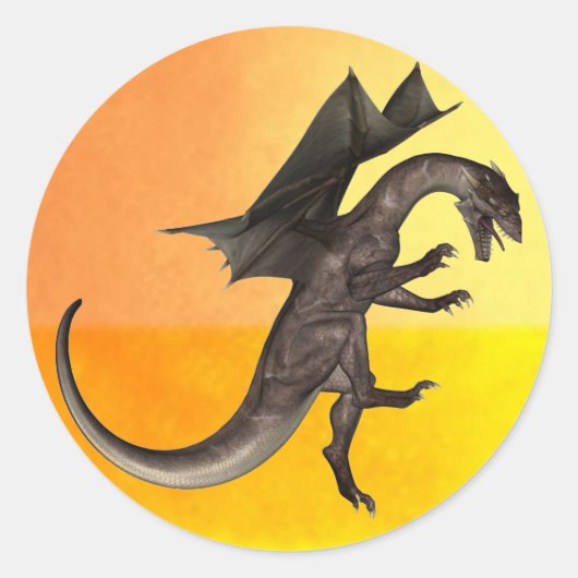 ドラゴンラウンドステッカー ラウンドシール (正面)