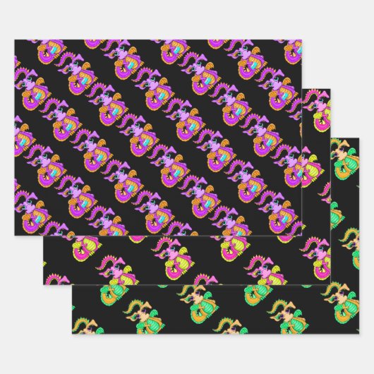 ドラゴンラッピング紙セット ラッピングペーパーシート (セット)