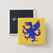 ドラゴンラパントアズール 缶バッジ (正面&裏面)