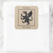 ドラゴンラパントセーブル蔵書票 スクエアシール (バッグ)