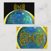 ドラゴンラブオパールイエローブラックグリーンブルー 名刺 (正面/裏面)