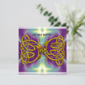 ドラゴンラブ ゴールド ケルトノット ファンタジー 招待状 (スタンド正面)