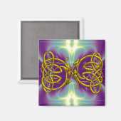 ドラゴンラブ/金ゴールドケルト結び目模様ドラゴン マグネット (正面/裏面)