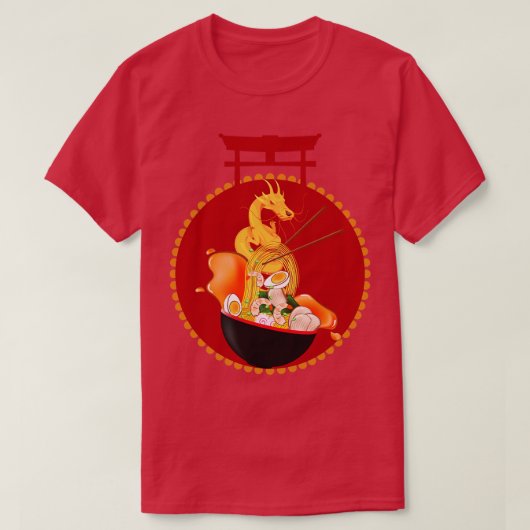 ドラゴンラーメン丼 Tシャツ (デザイン正面)