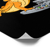 ドラゴンリザードゲーマー ビデオゲーム ゴecko ポスター (角)