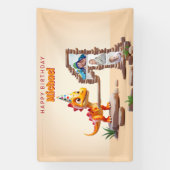 ドラゴンリトルディノ | 誕生日1回目のビッグナンバー写真 横断幕 (縦)