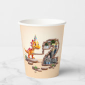 ドラゴンリトルディノ | 2回目の誕生日フォトビッグナンバー 紙コップ (正面)