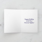 ドラゴンリフレクションハッピーバースデー甥 カード (内部)