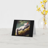 ドラゴンリーキャット カード (黄色い花)