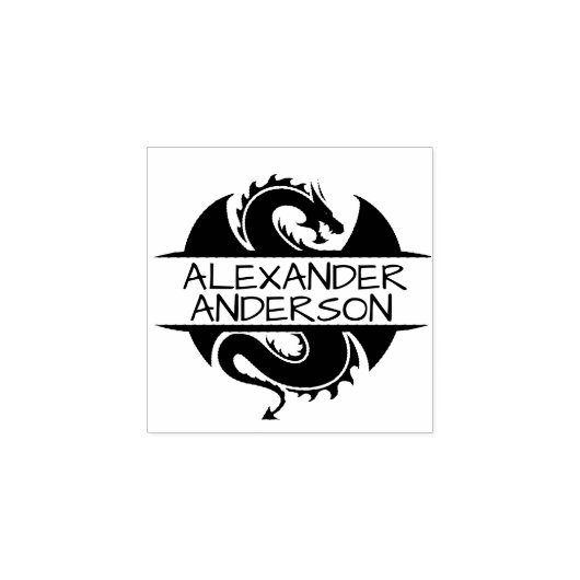 ドラゴンレイヤーのパーソナライズ ラバースタンプ (インプリント)