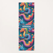 ドラゴンレインボーカラフルパタパーソナライズされたーン ヨガマット (正面)