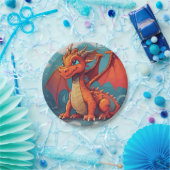 ドラゴンレッドアートワーク紙プレート ペーパープレート (パーティー)