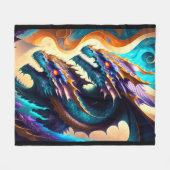 ドラゴンレルム3 フリースブランケット (正面(横))