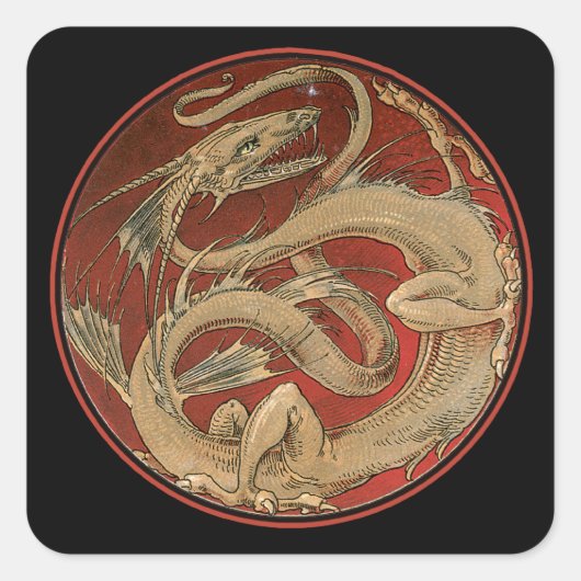 ドラゴンロアアールヌーボー スクエアシール (正面)