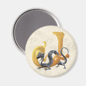 ドラゴンロアイニシャルJ マグネット (正面/裏面)