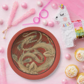 ドラゴンロア – アールヌーボー ペーパープレート (パーティー)