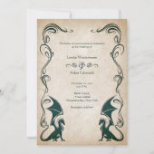 ドラゴン中世ファンタジー結婚ズ 招待状 (正面)