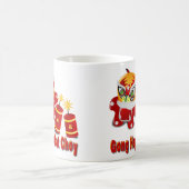 ドラゴン中国のと爆竹 コーヒーマグカップ (中央)