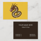 ドラゴン中国のアート 名刺 (正面/裏面)