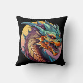 ドラゴン中国のガカラフルーン クッション (裏面)