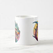 ドラゴン中国のガカラフルーン コーヒーマグカップ (中央)