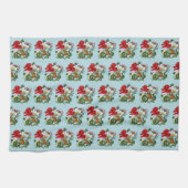 ドラゴン中国のクリスマスリース キッチンタオル (横)