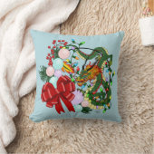 ドラゴン中国のクリスマスリース クッション (ブランケット)