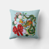 ドラゴン中国のクリスマスリース クッション (裏面)