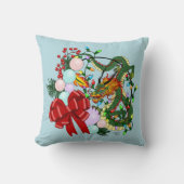 ドラゴン中国のクリスマスリース クッション (正面)