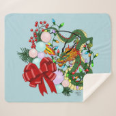 ドラゴン中国のクリスマスリース シェルパブランケット (正面(横))