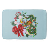 ドラゴン中国のクリスマスリース バスマット (正面)