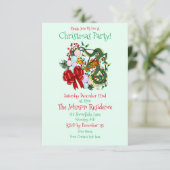 ドラゴン中国のクリスマスリース 招待状 (スタンド正面)