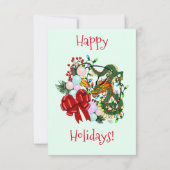 ドラゴン中国のクリスマスリース 招待状 (裏面)