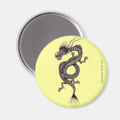 ドラゴン中国のグラフィックスケッチアートマグネットデザイン マグネット (正面/裏面)