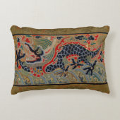 ドラゴン中国のシンボルアンティークアジア アクセントクッション (正面)