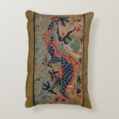 ドラゴン中国のシンボルアンティークアジア アクセントクッション (裏面(縦))