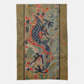 ドラゴン中国のシンボルアンティークアジア キッチンタオル (縦)