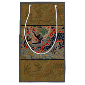 ドラゴン中国のシンボルアンティークアジア スモールペーパーバッグ (正面)