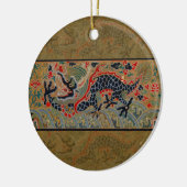 ドラゴン中国のシンボルアンティークアジア セラミックオーナメント (左)