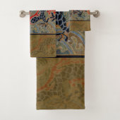 ドラゴン中国のシンボルアンティークアジア バスタオルセット (インサイチュ)