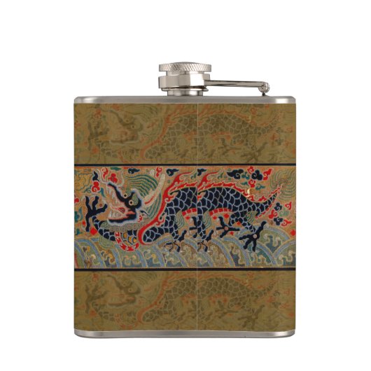 ドラゴン中国のシンボルアンティークアジア フラスク (裏面)